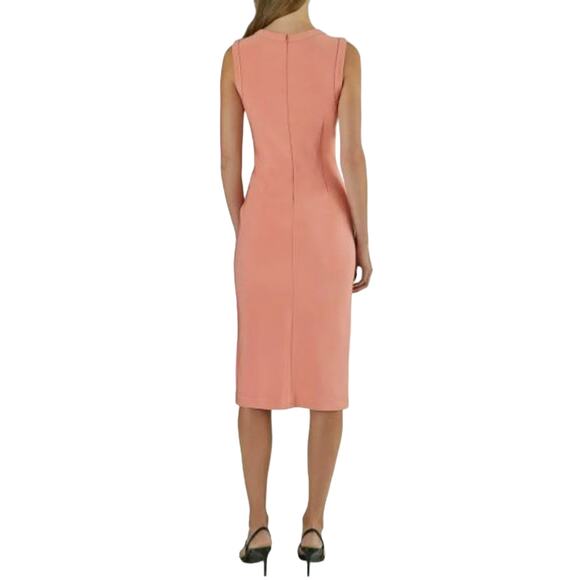 YIGAL AZROUEL NEW $795 Mechanical Stretch Sleeveless Lace-Up‎ Dress Size 6 - Picture 2 of 6